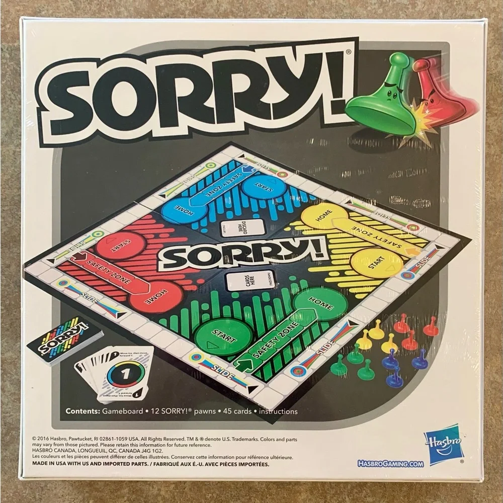 Sorry! Hasbro Family Board Game New, Sealed
